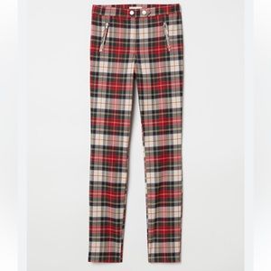 H&M New 8 Stewart Tartan Plaid Preppy Punk Slim Fit Skinny Pants High Rise Rare